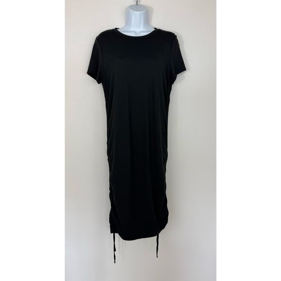 Emma’s Expressions Maternity Black Ruched Side Dress Women’s XL Short Sleeve - Picture 1 of 5